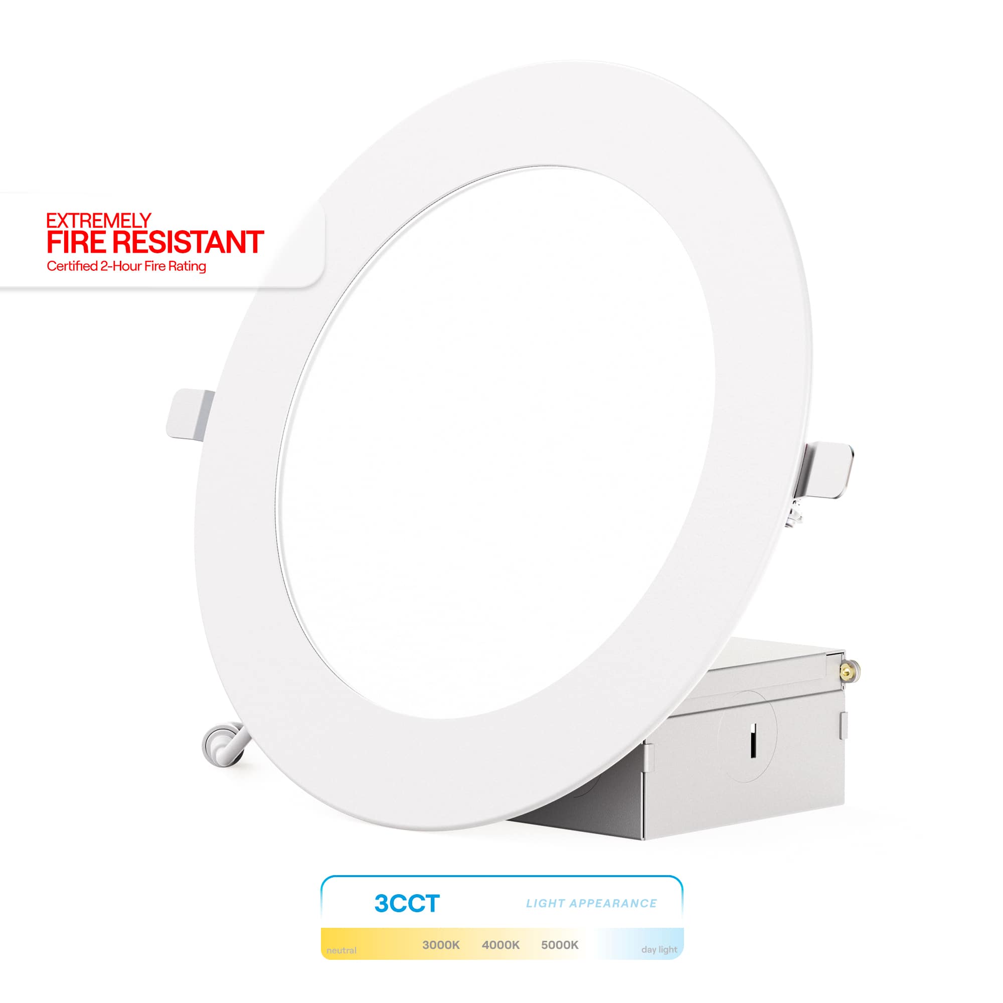 Infibrite - 6 In. Ultra-Thin Recessed LED Downlight 12W 1050LM 3CCT Selectable Fire Rated, Wet Rated, Triac Dimmable 12-Pa - White price history on PriceWatchPro