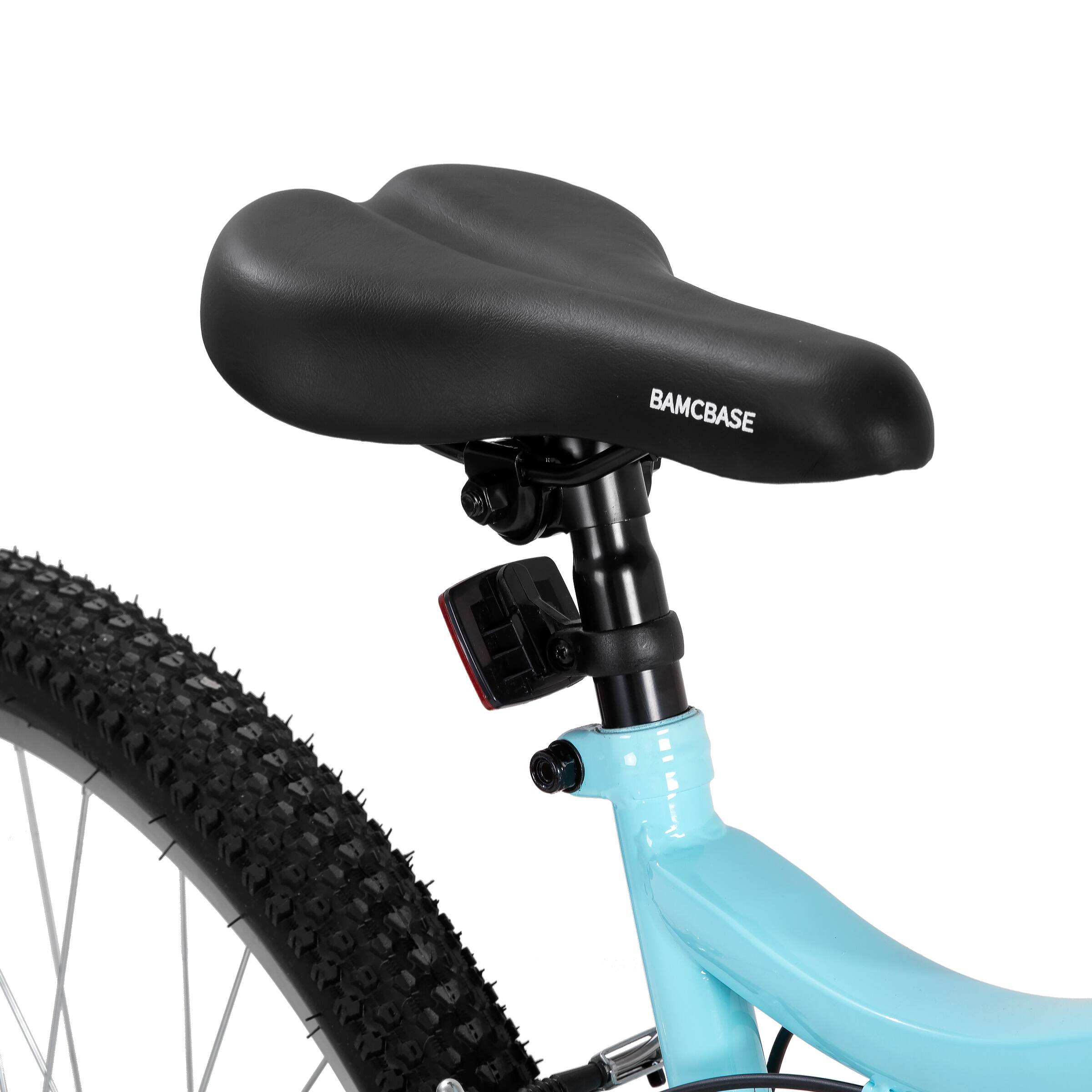 Alt View 8. HILAND - BAMCBASE Lilac 26 inches Mountain Bike for Women, 18-Speed High-Tensile Steel Frame, Suspension Fork, Green - green.