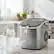 Angle. LHRIVER - Portable Countertop Ice Maker with Carrying Handle and Scoop, 9 Ice Cubes in 6 Minutes, 26 lbs Daily Output - Grey.