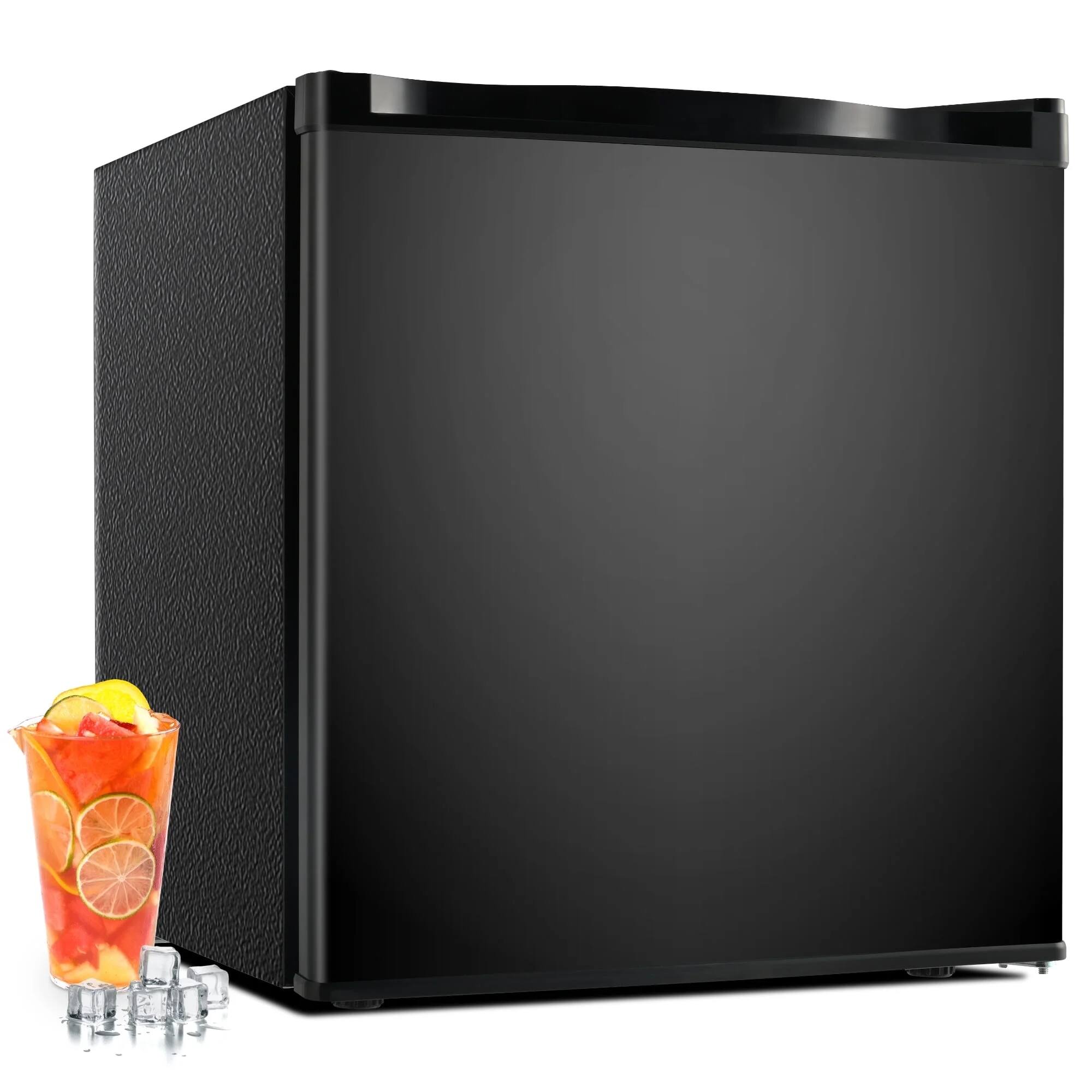 Angle. SIMZLIFE - 1.6 Cu.ft compact mini refrigerator comes with a freezer compartment. Featuring a compact design with 18.31 in - Black.