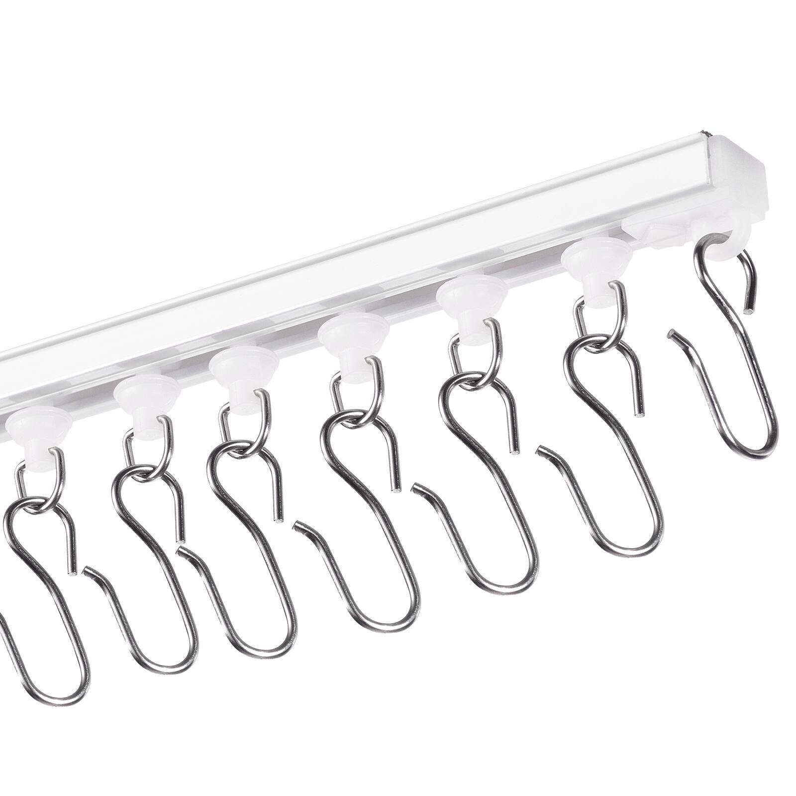 Alt View 5. VEVOR - Ceiling Curtain Track Set, 9.9 FT/3 Meter, Self Adhesive, No Drill Ceiling Track System for Curtains - Silver.