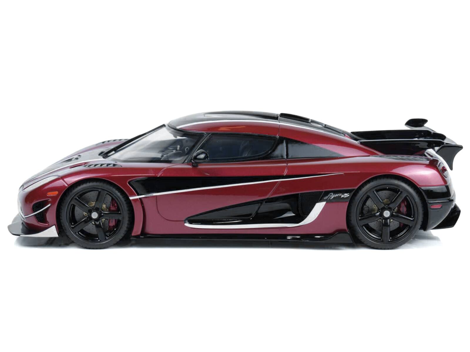 Alt View 3. GT Spirit - 2017 Koenigsegg Agera RS Deep Red Metallic with Black Stripes 1/18 Model Car by GT Spirit.