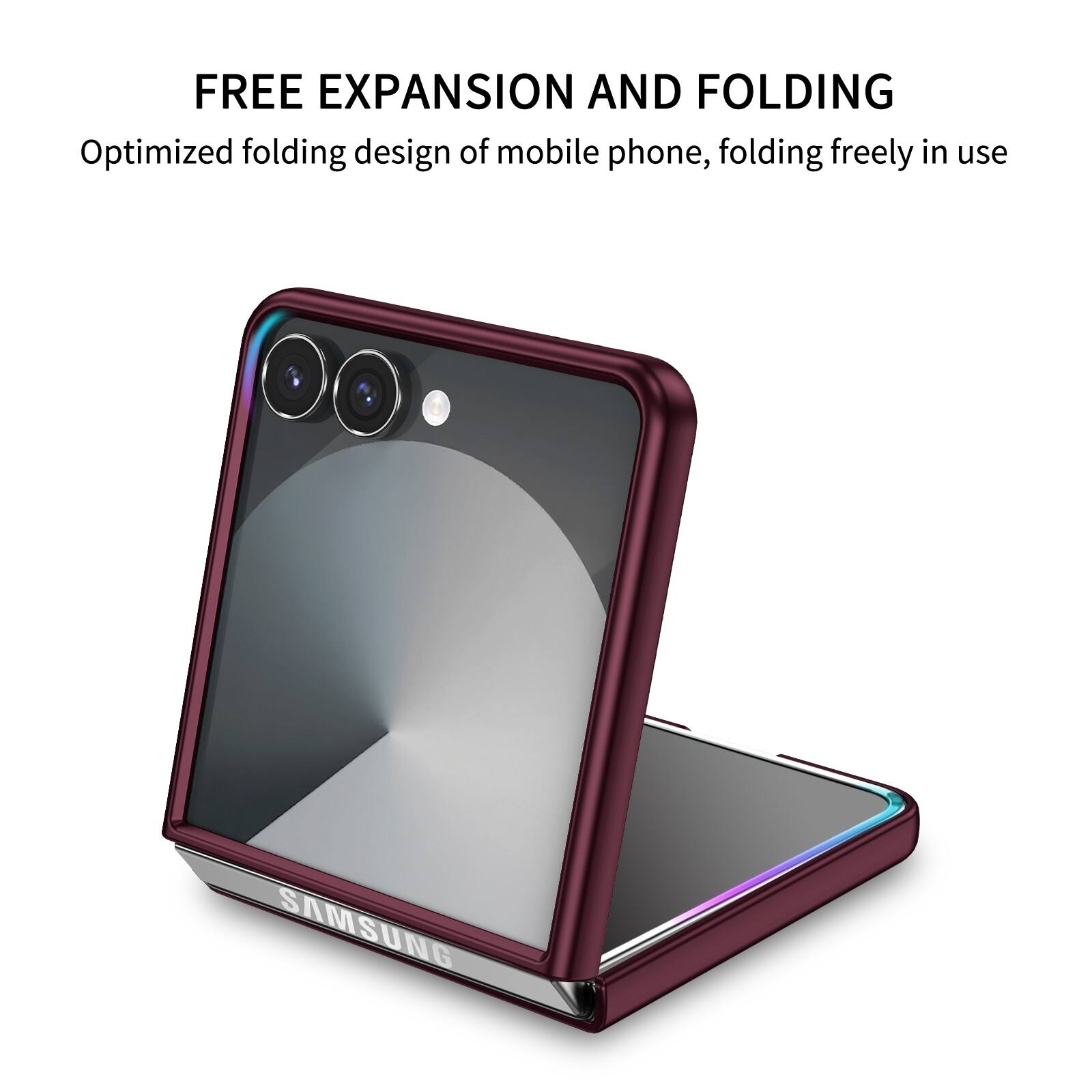 FREE EXPANSION AND FOLDING  
Optimized folding design of mobile phone, folding freely in use  
SAMSUNG