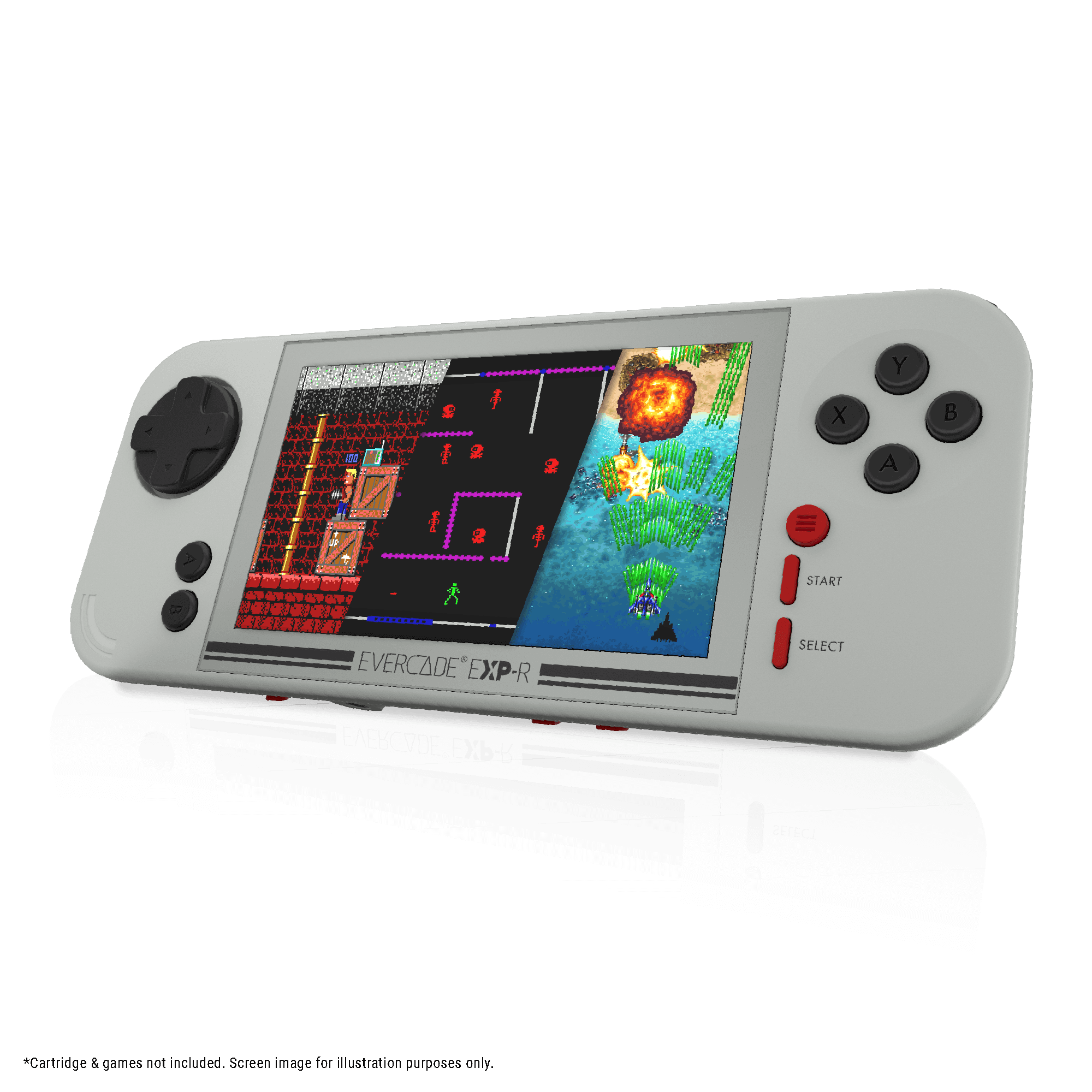 6 Caten DOOEE CAPNEA Z  
3 I 2 f 2 2  
W X START Y A B EVERCADE EXP-R SELECT ED. -93 SELECT