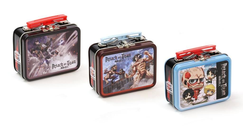 Crowded Coop - Attack on Titan Teeny Tin Lunch Box, Set of 3 Random Designs