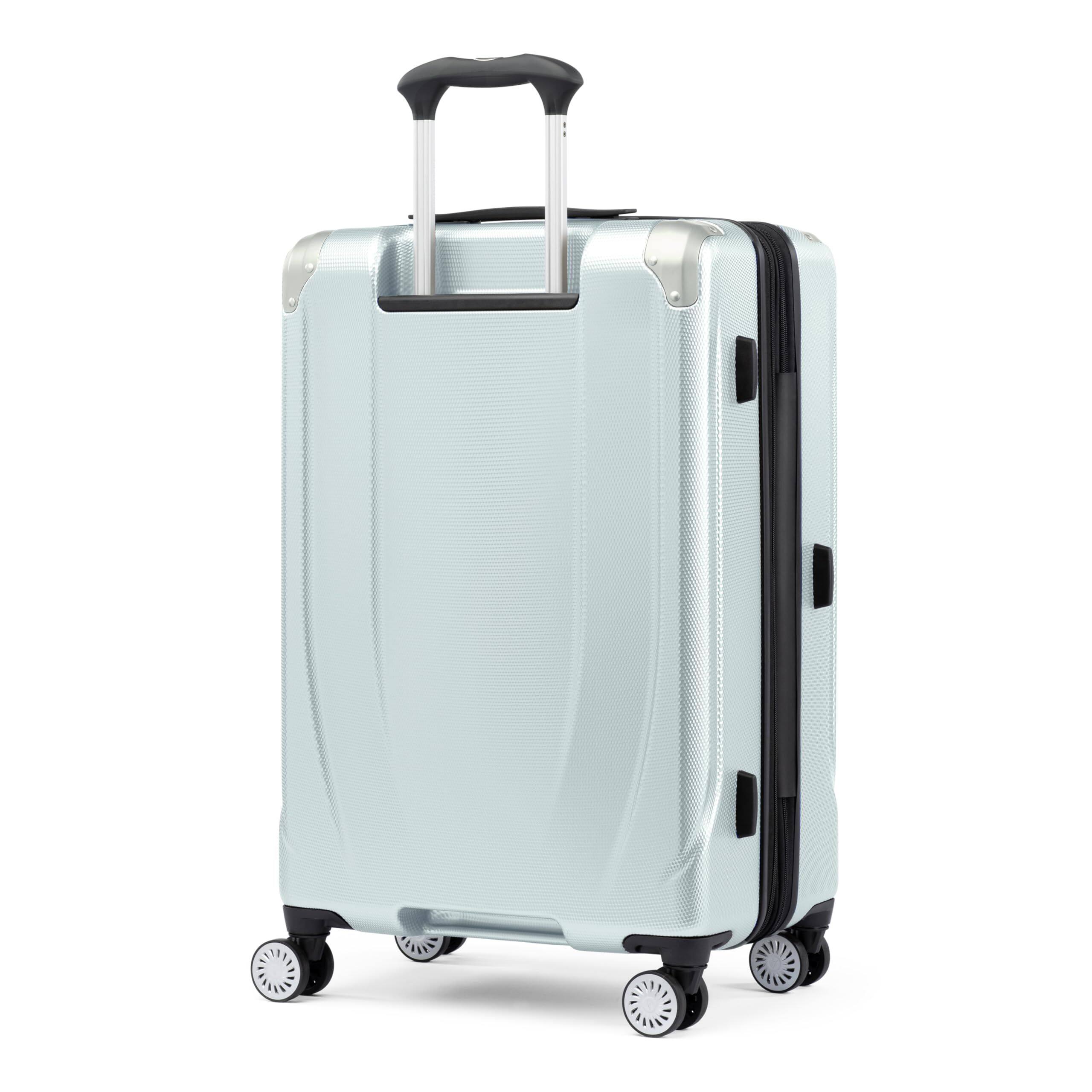 Back. Travelpro - Travelpro Pathways 3 Hardside Expandable 25" Checked Spinner - Cloud Grey.