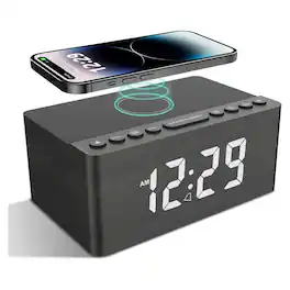 Dazzed Corner - Wooden Digital Alarm Clock FM Radio - Black