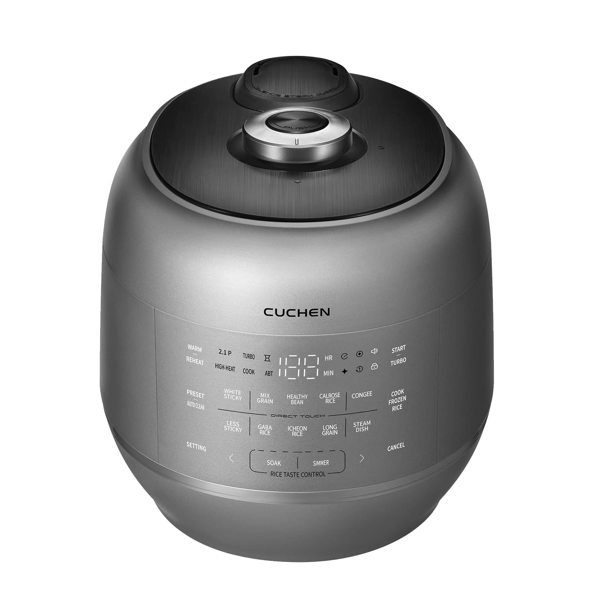 cuchen - 2.1 Ultra High-Pressure Induction Heating Rice Cooker 6 Cup (Uncooked) (1.14 quarts) Made in Korea - GREY