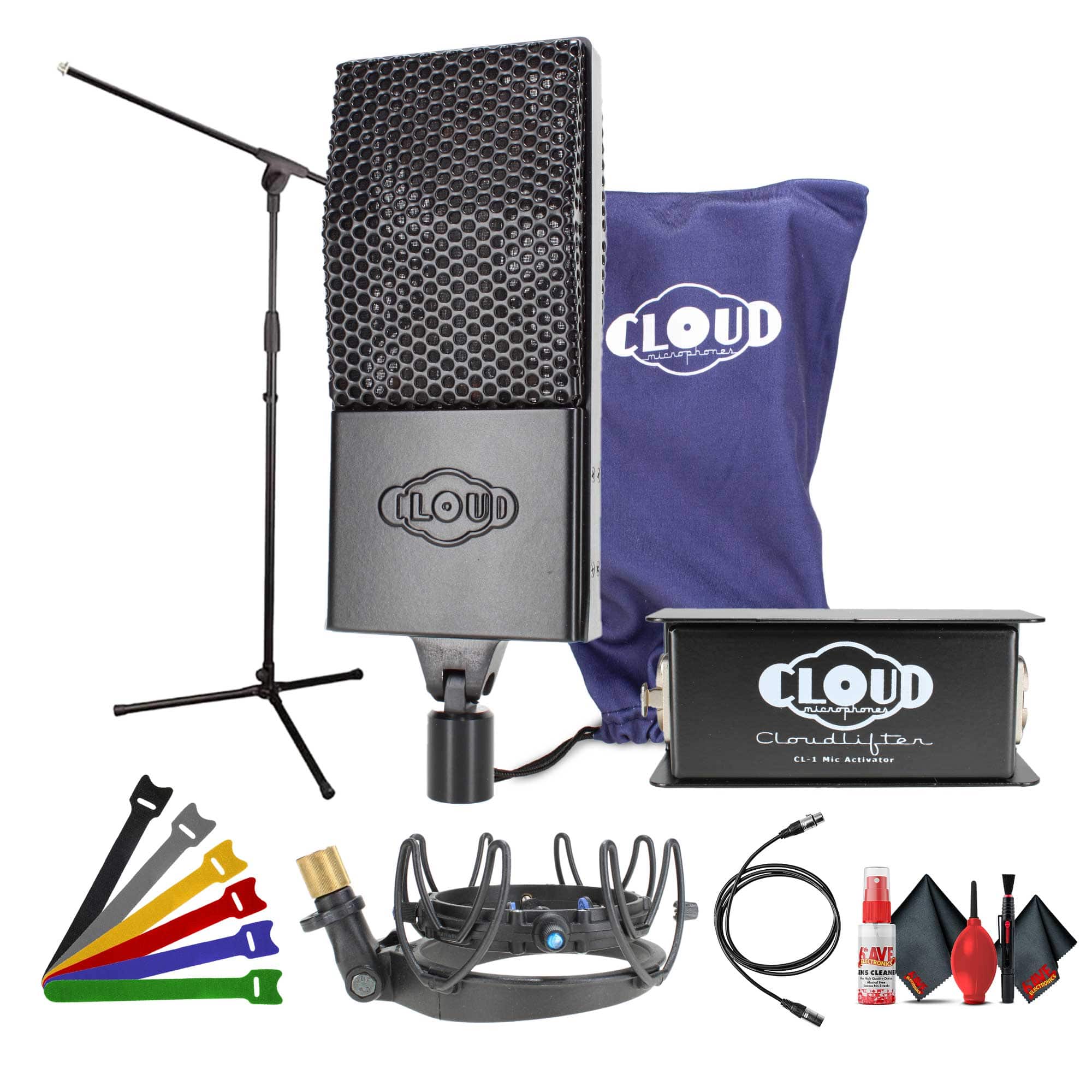 Cloud Microphones - Cloud 44 Midnight Passive Ribbon Microphone + Cloudlifter for Professional Voice/Music Recording