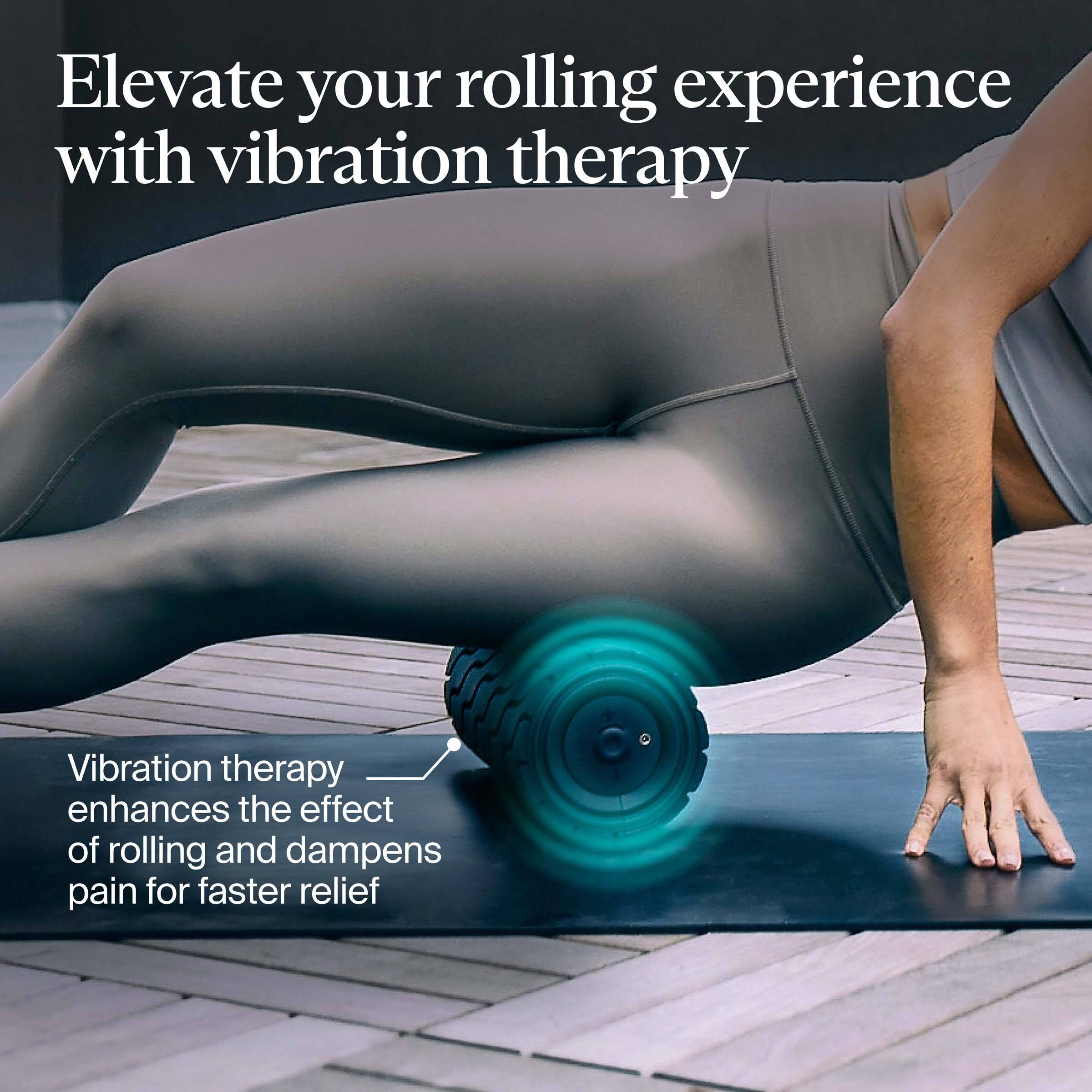 Alt View 13. Therabody - Therabody - WaveRoller - Vibrating Foam Roller For Large Muscle Groups -Black - Black.
