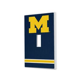 Keyscaper - Michigan Wolverines Stripe Design Single Toggle Light Switch Plate - Multicolor