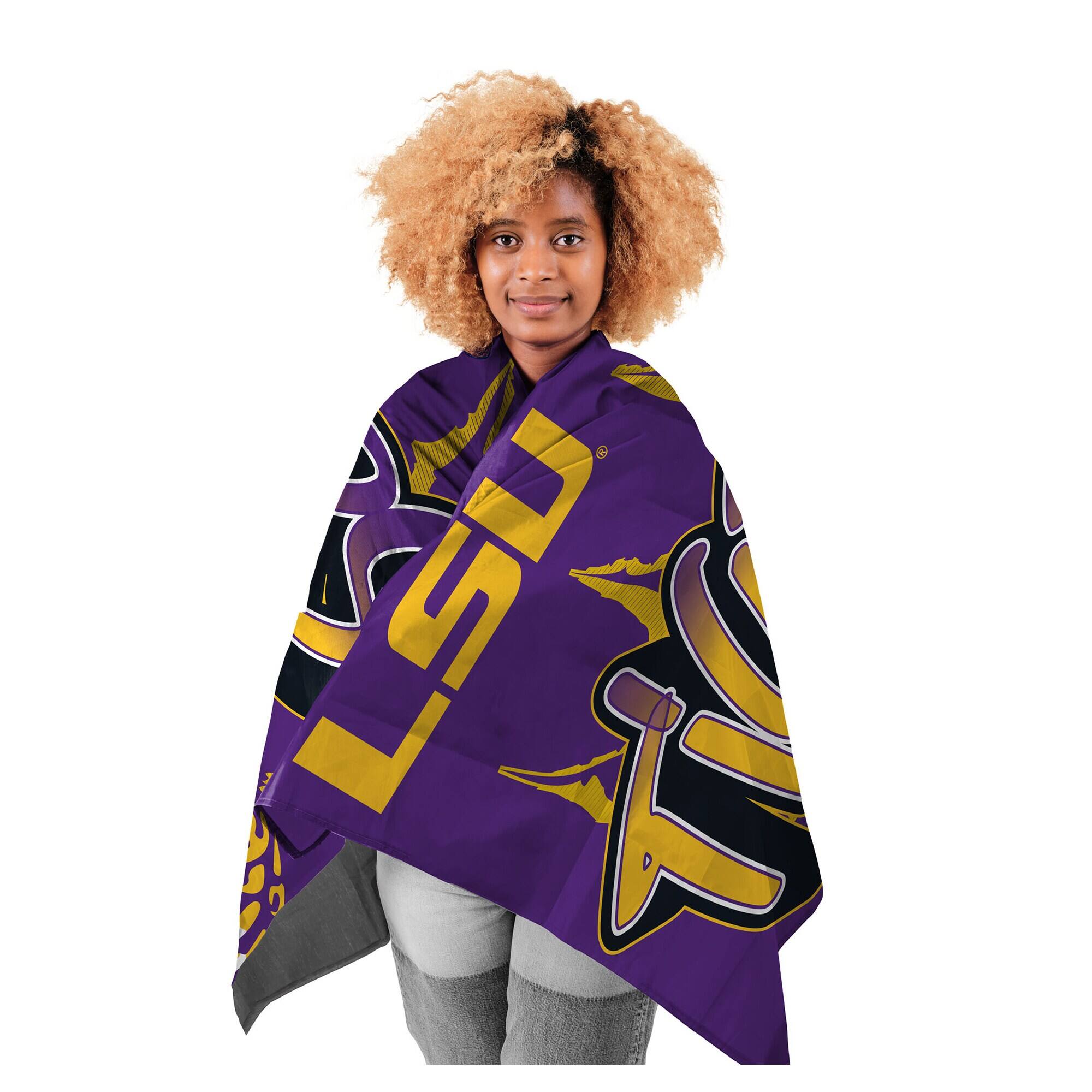 Alt View 2. Pegasus - LSU Tigers 54" x 70" Wearable Hero Cape - Multicolor.
