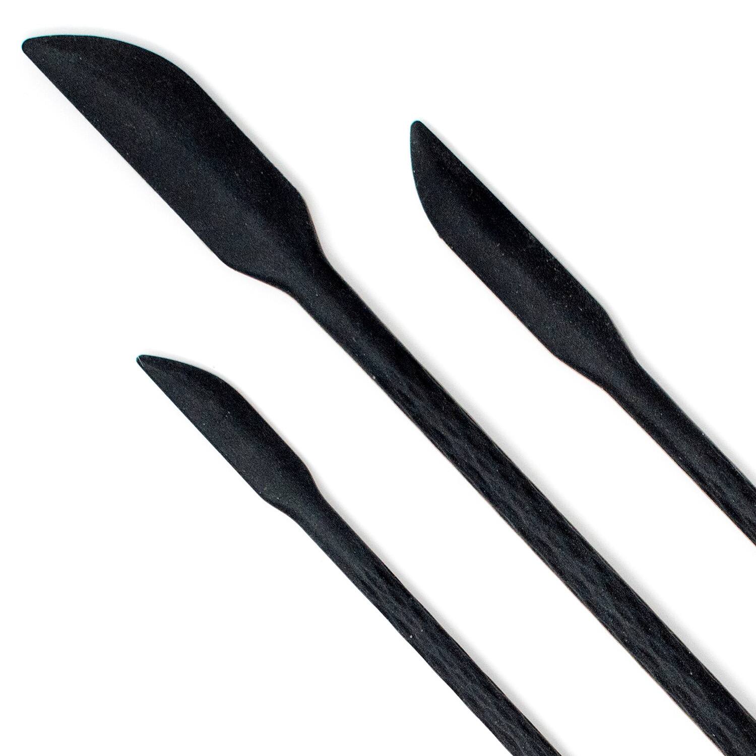 Alt View 1. Norpro - Mini Silicone Last Drop Spatula, Set of 3, Black - Black.