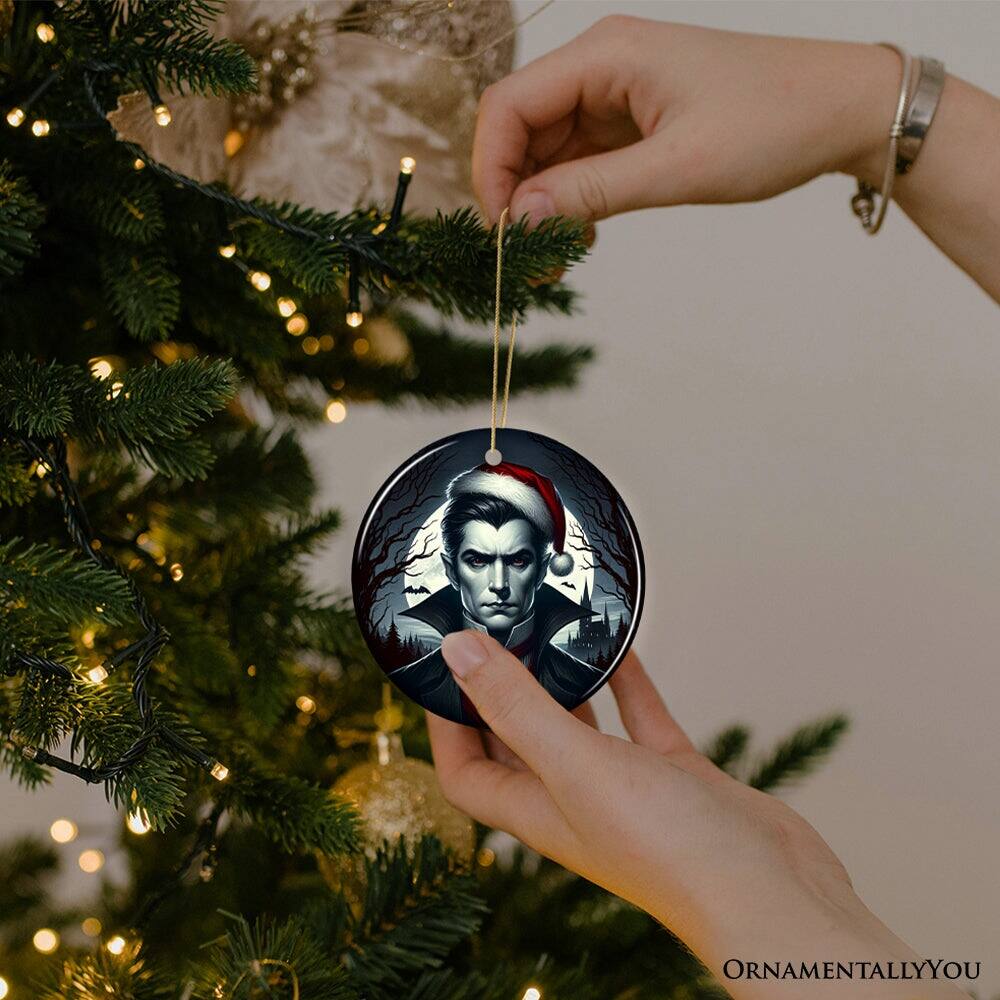 Alt View 1. OrnamentallyYou - Midnight Terror Dracula Ornament Sinister Holiday Keepsake and Halloween Tree Decor Version 1 - Multi-colored.