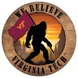 Fan Creations - Virginia Tech Hokies 12'' We Believe Bigfoot Circle Sign - Multicolor