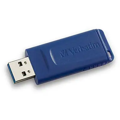 Front. Verbatim - Verbatim 32GB USB 2.0 Flash Drive (97408) - Blue.