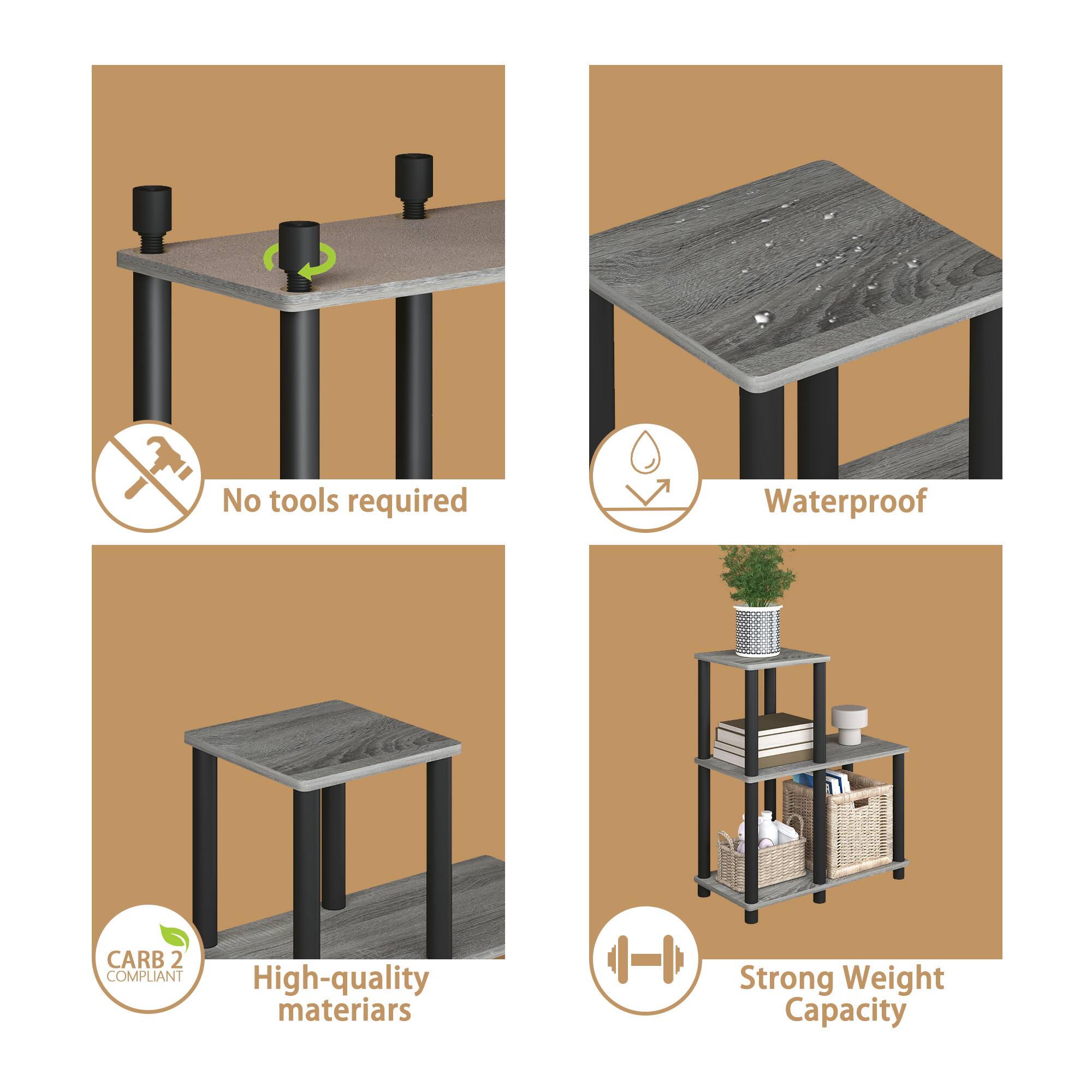 No tools required  
Waterproof  
CARB 2 COMPLIANT  
High-quality materials  
Strong Weight Capacity