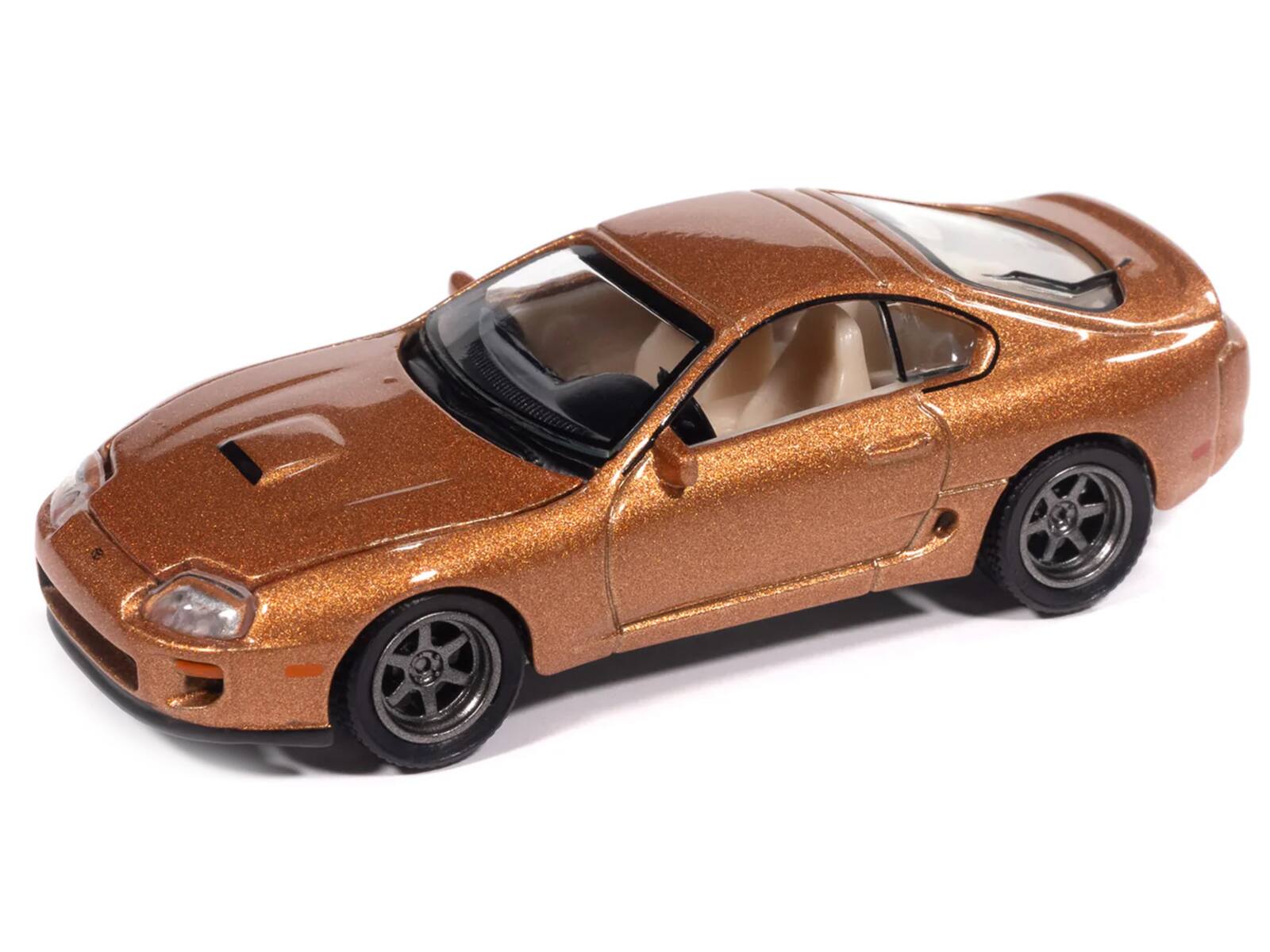 Alt View 1. Autoworld - 1998 Toyota Supra Sedona Sunset Bronze Metallic "Modern Muscle" Series 1/64 Diecast Model Car by Auto World.