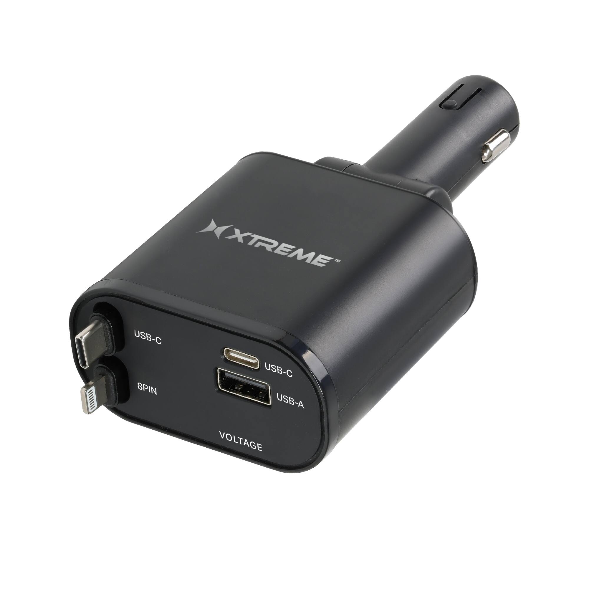 XTREME EFEERS USB-C SPIN USB-C USB-A VOLTAGE