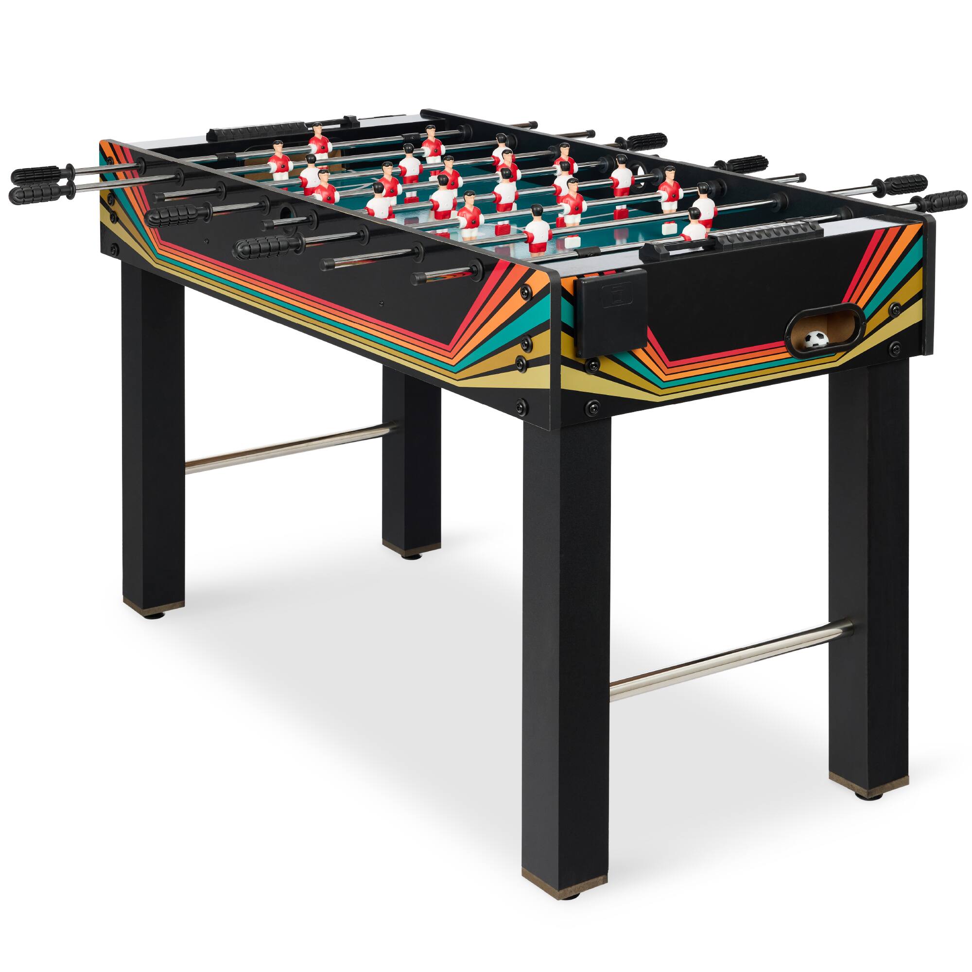 Best Choice Products - 48in Competition Sized Foosball Table for Home, Game Room w/ 2 Balls, 2 Cup Holders - Arcade