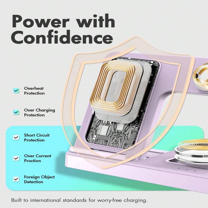 Power with Confidence  
- Overheat Protection  
- Over Charging Protection  
- Short Circuit Protection  
- Over Current Protection  
- Foreign Object Detection  

Built to international standards for worry-free charging.