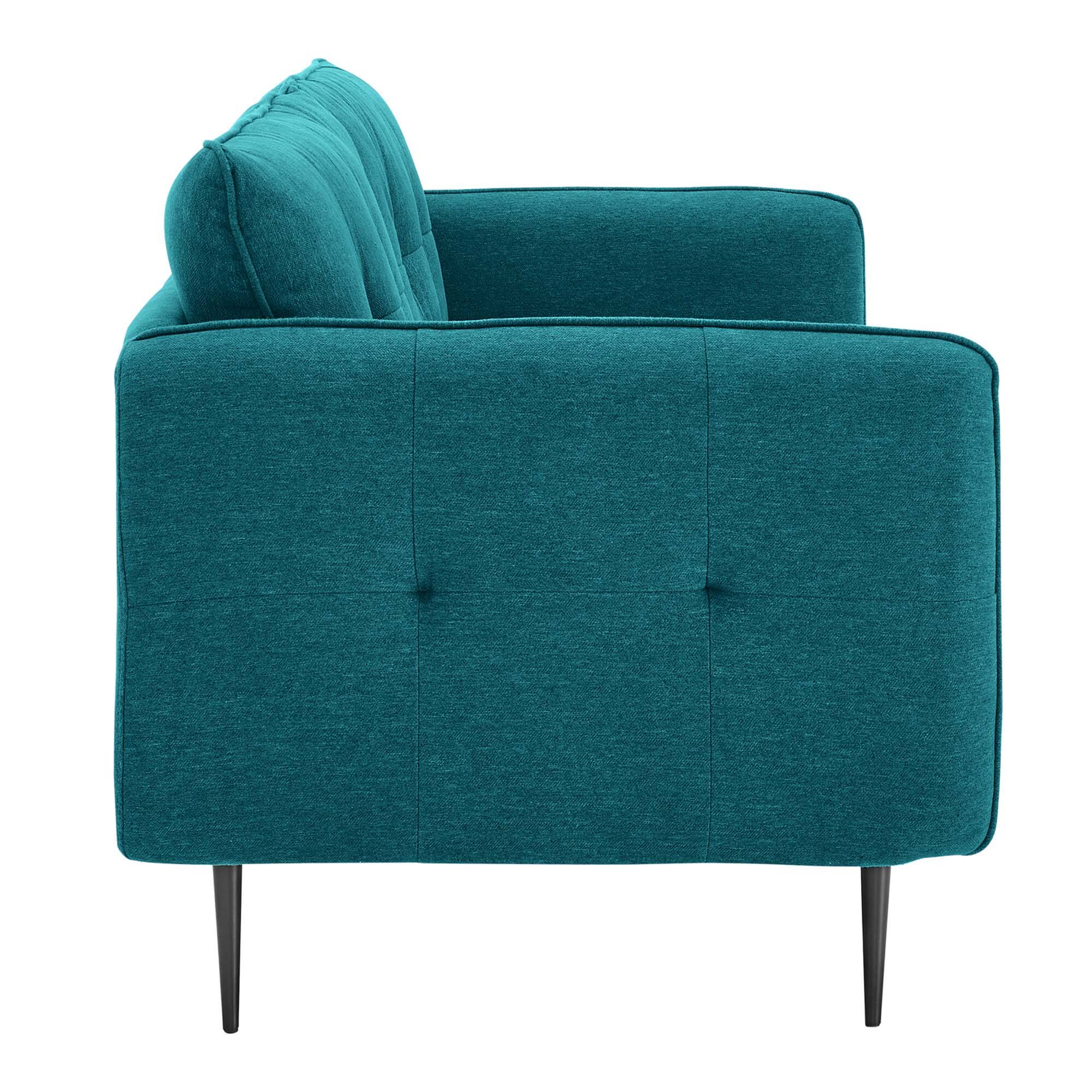 Alt View 2. Modway - Cameron Tufted Fabric Sofa by Modway - Teal.