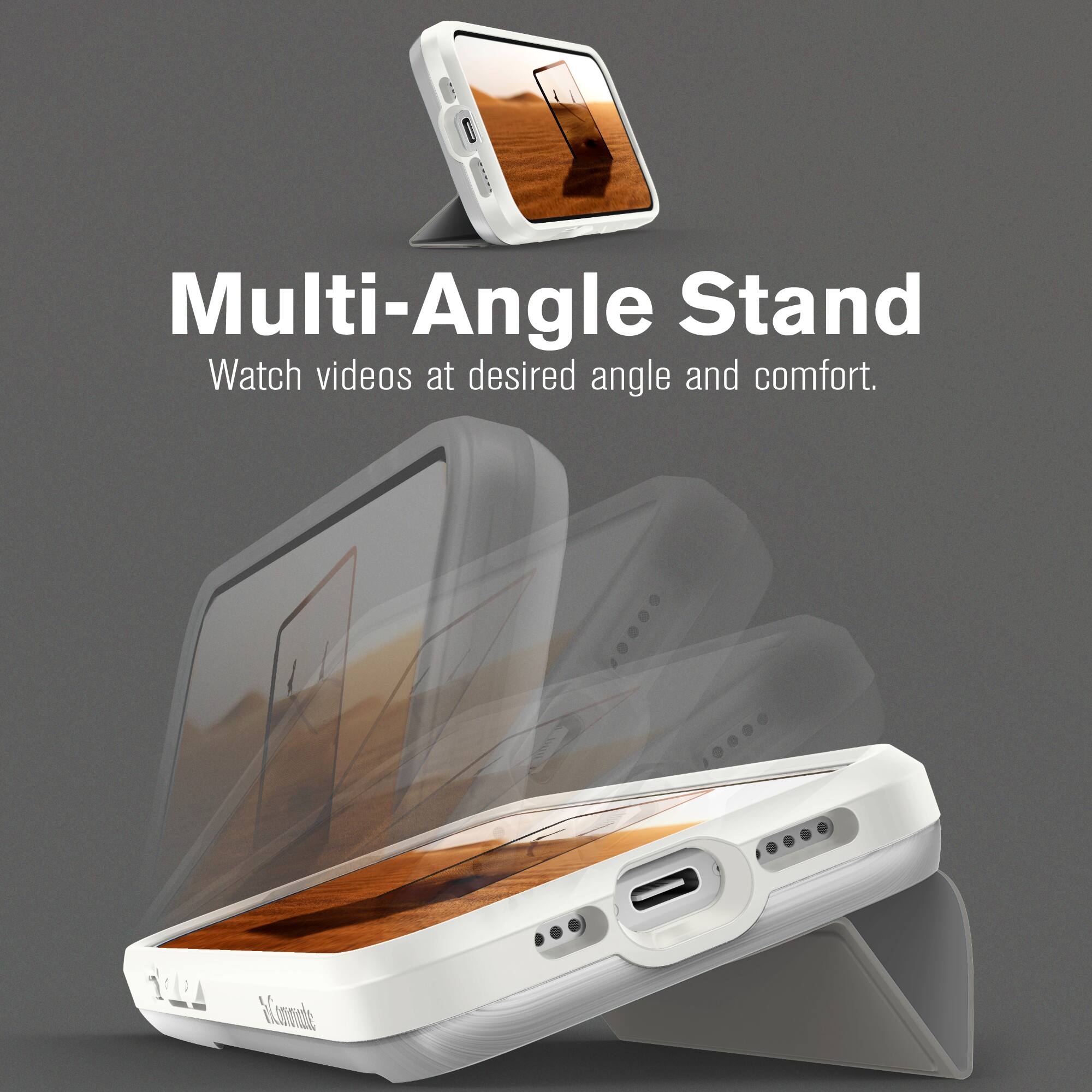 Multi-Angle Stand  
Watch videos at desired angle and comfort.  

TLA  
Kommdt