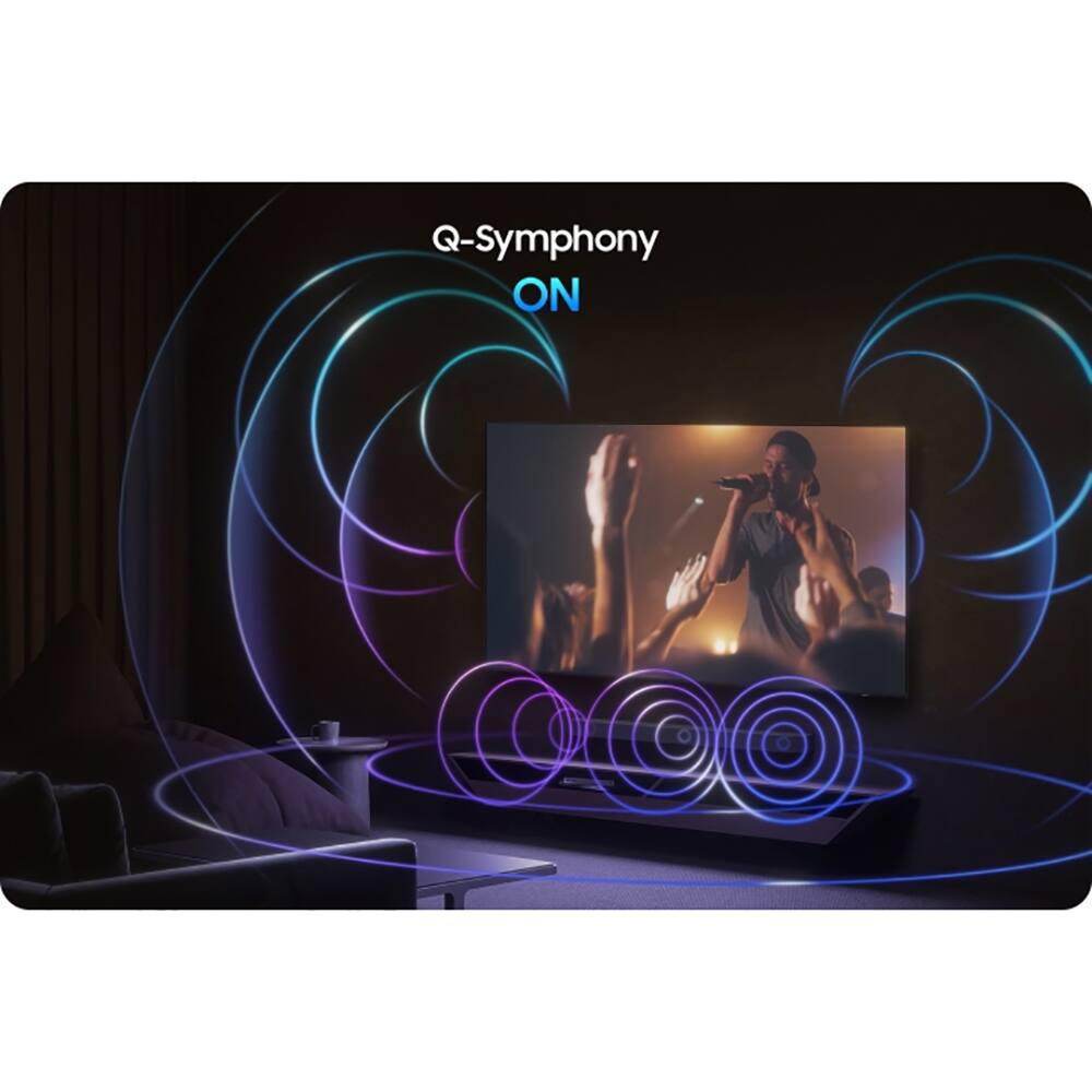 Alt View 1. Samsung - 43" U8000F Crystal UHD 4K Smart TV (2025) with LG 2.0 Channel Compaq Bluetooth Soundbar Bundle.