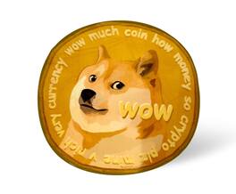 Toynk - Dogecoin Cryptocurrency Round Fleece Throw Blanket | 60 Inches - Gold