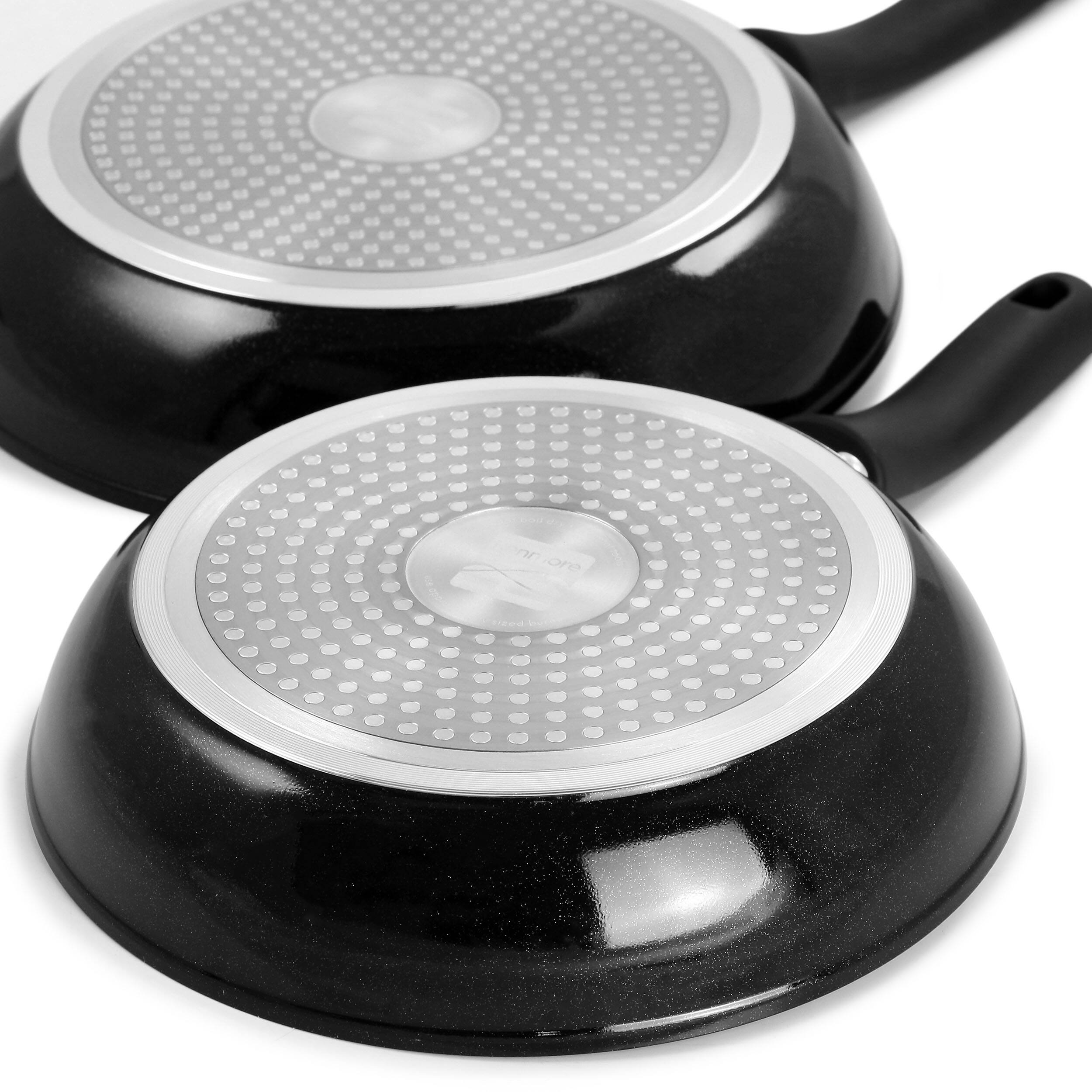 Alt View 4. Kenmore - Kenmore 12 Piece Ceramic Coated Aluminum Cookware Set in Black - Black.