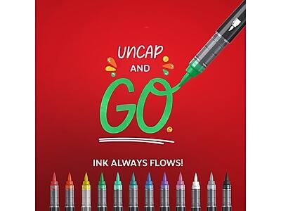 UNCAP AND GO  
INK ALWAYS FLOWS!