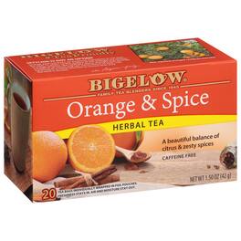 Bigelow - Orange and Spice Herbal Tea - Case of 6 - 20 Bags