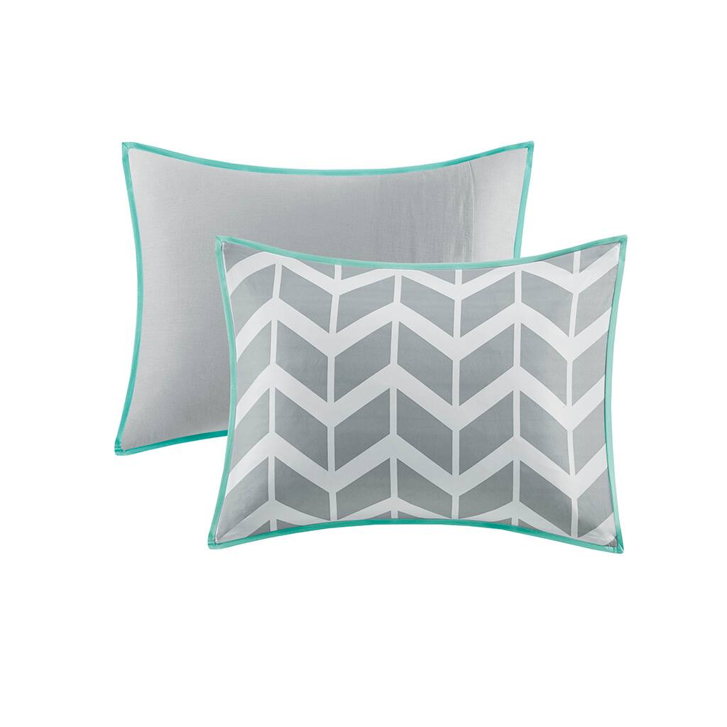 Alt View 3. Gracie Mills - Gracie Mills Basil Chevron Bliss Comforter Set - Aqua.