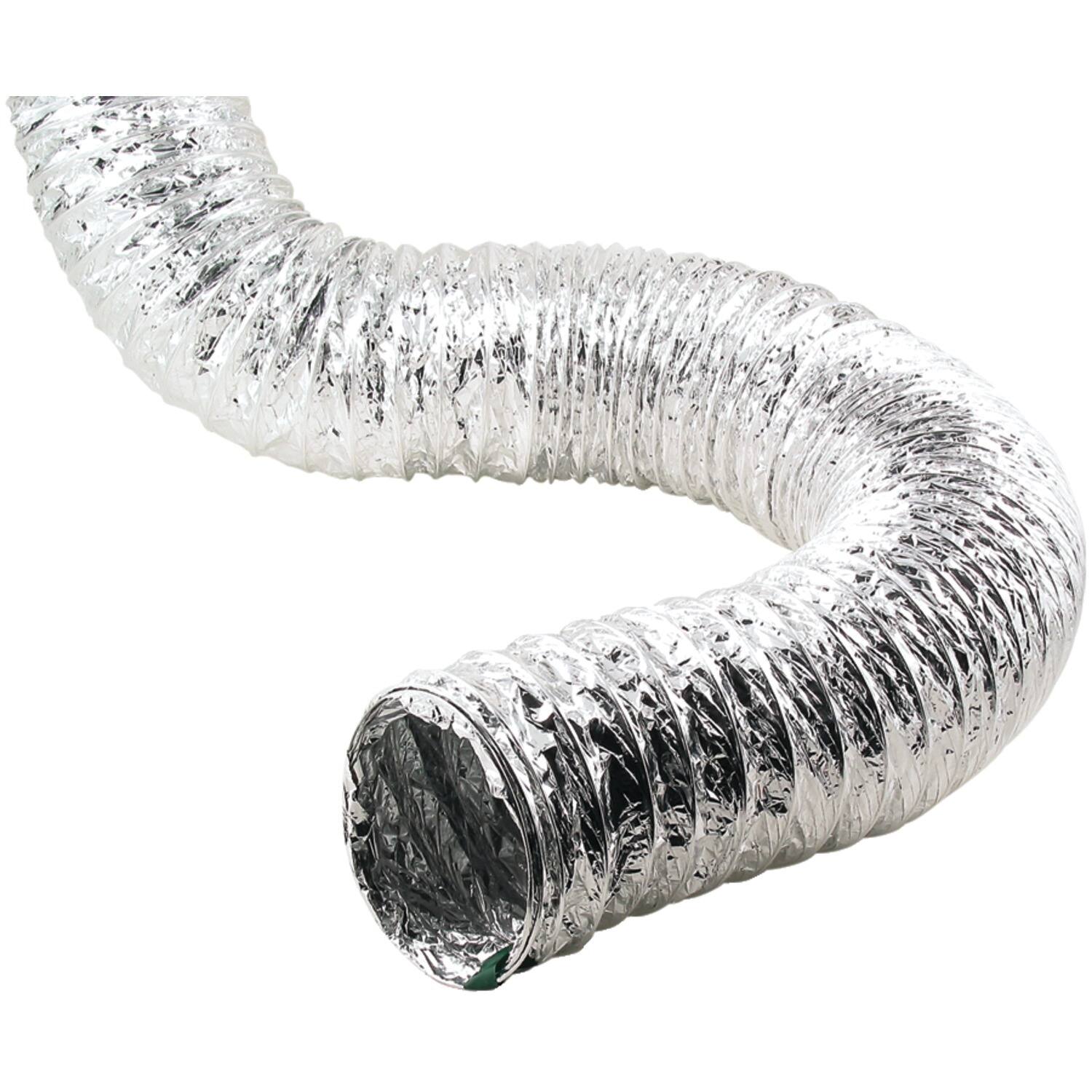 Left. Lambro - LamaFlex 4" x 50 Ft 4-Ply Aluminum Flex Duct.