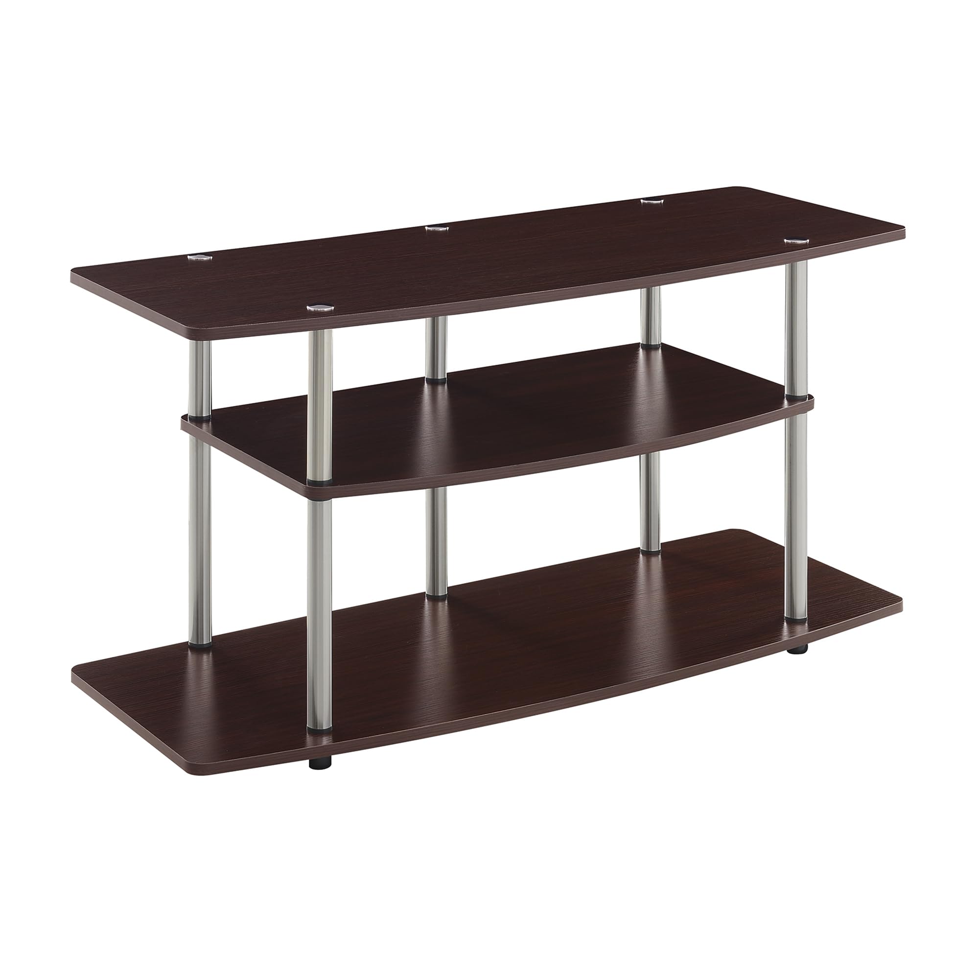 Front. Hirose Alice - Designso No Tools 46 Inch 3 Tier Wide Tv Stand Black Available in Multiple FinishesFor TVs up to 43 Inches Wid... - Espresso.