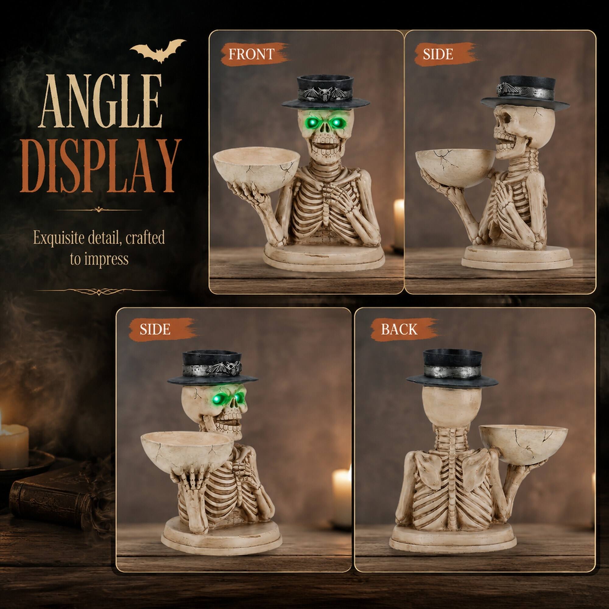 FRONT ANGLE DISPLAY  
Exquisite detail, crafted to impress  

SIDE  
SIDE  
BACK