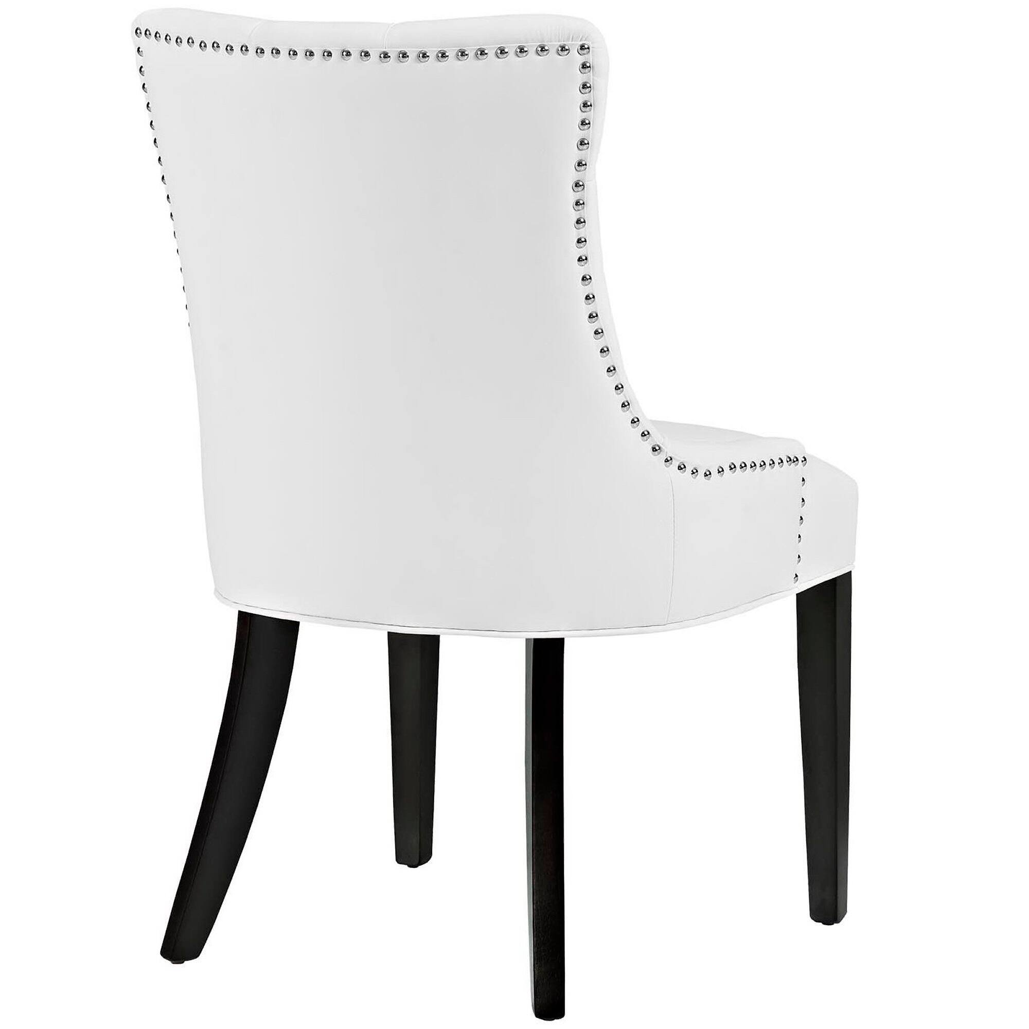 Left. Modway - Regent Tufted Vegan Leather Dining Chair by Modway - White.