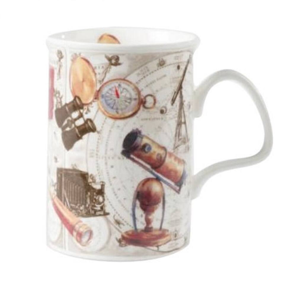 Angle. Jiallo - Roy Kirkham Lancaster Mug - Pastimes Set of 6, Bone China Ceramic Made in England - Mutli color.