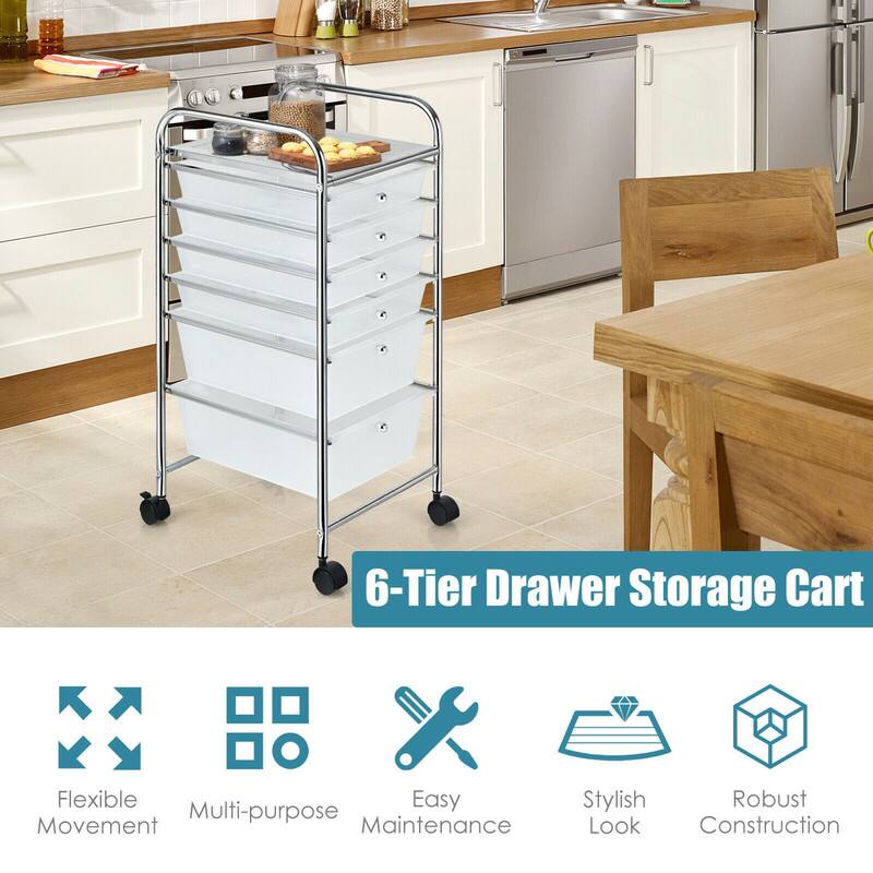 6-Tier Drawer Storage Cart

Flexible Movement
Multi-purpose
Easy Maintenance
Stylish Look
Robust Construction