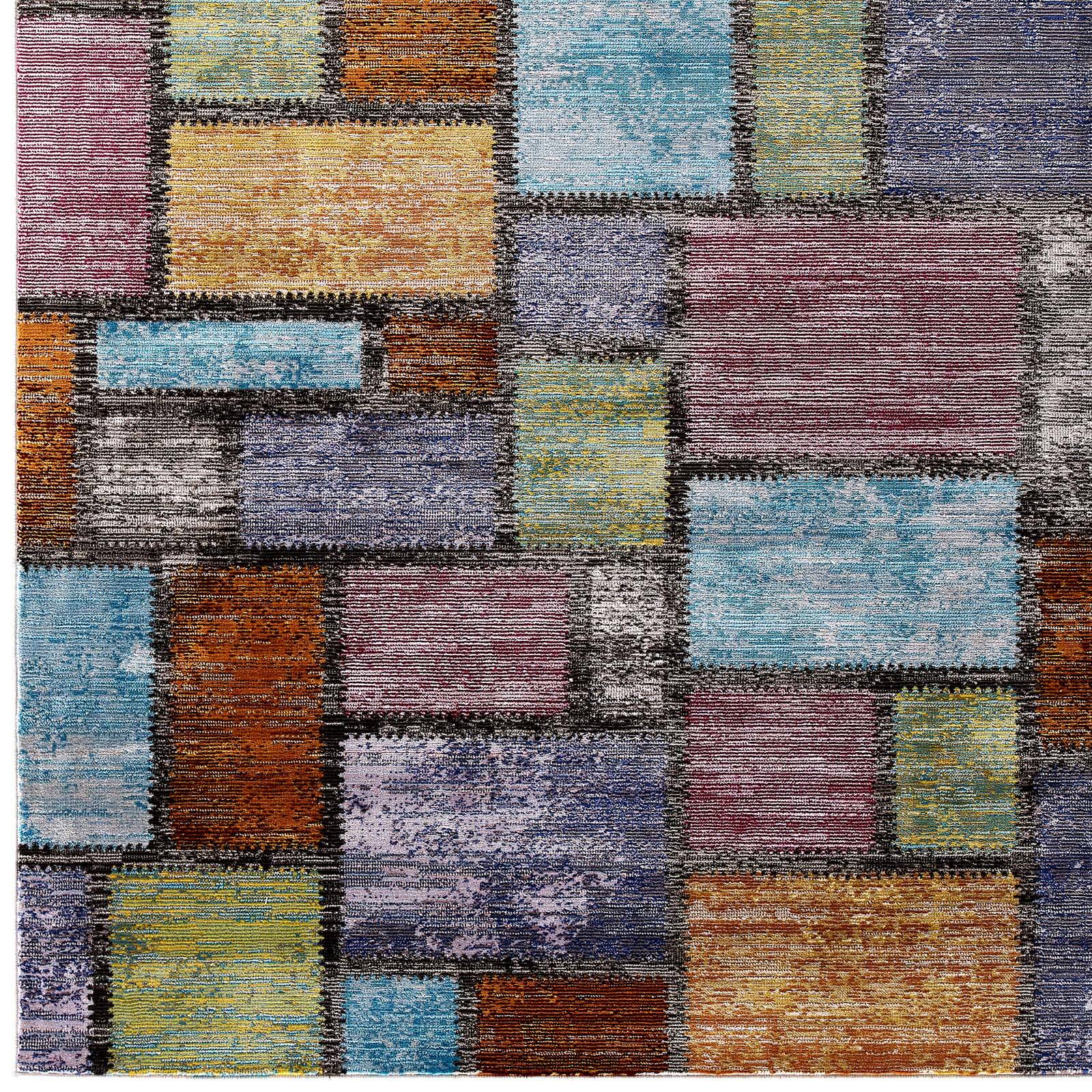 Alt View 2. Modway - Success Nyssa Abstract Geometric Mosaic Area Rug - Multicolored.