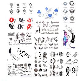 JuzToys - Temporary Tattoos for kids Girls Women, 30 Sheets of Various Tattoo Designs for Girls Birthday Party Supplies Gifts - Multicolored