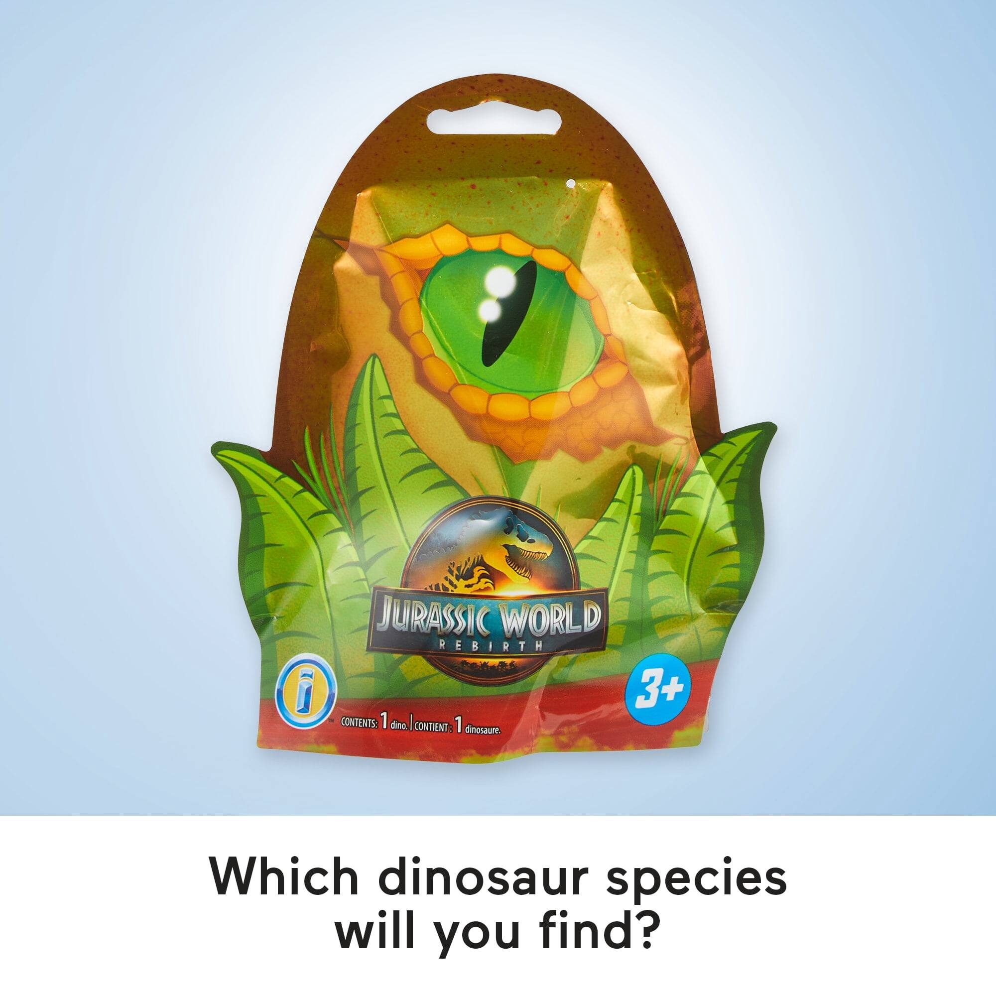 JURASSIC REBIRTH WORLD 3+ CONTENTS: 1 dino. CONTIENT: 1 dinosaure.

Which dinosaur species will you find?