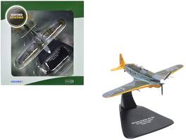 Oxford Diecast - Morane-Saulnier M.S.406 Fighter Aircraft "KG200 Ossun-Tarbes France 1943" German Luftwaffe 1/72 "Oxford Aviation" - Yellow