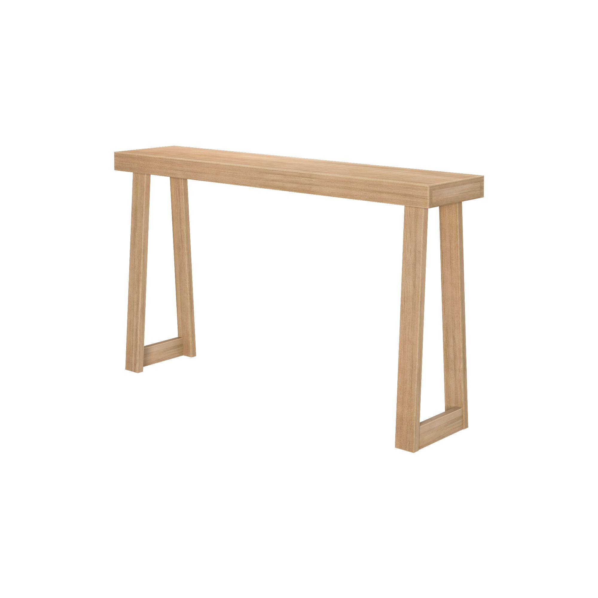 Alt View 2. Plank+Beam - Classic Console Table (56in / 1420mm), Blonde - Blonde.