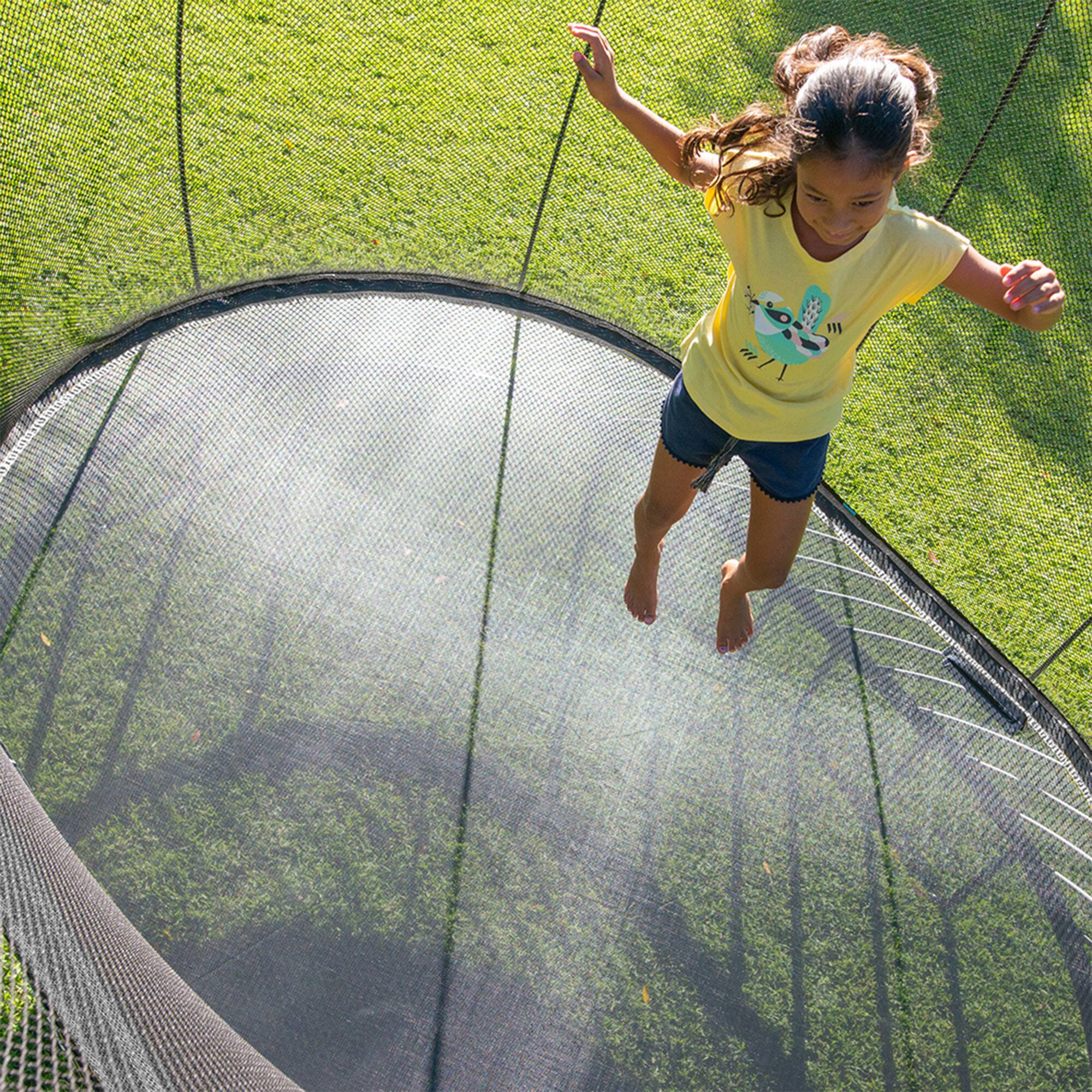 Alt View 3. Springfree Trampoline - Springfree Trampoline Kids Outdoor Medium Oval 8 x 11' Trampoline with Enclosure.