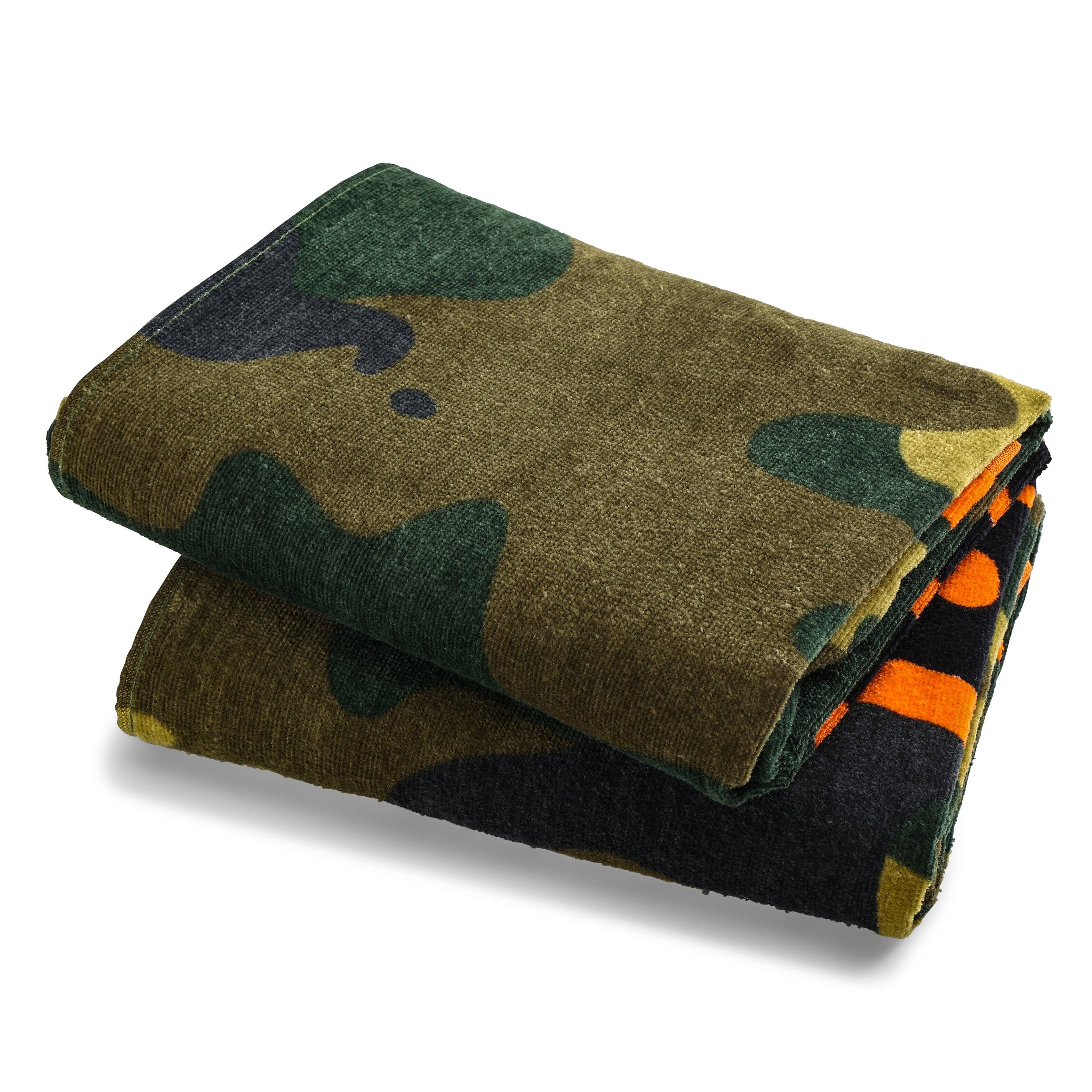 Alt View 2. Von Dutch - Von Dutch Iconic Y2K 100% Cotton 30"x60" Beach Towel | Camo - Camo.