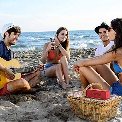 Alt View 6. Soundcore - Anker Soundcore Portable Waterproof Bluetooth Speaker - Ideal for Travel, Red - Red.