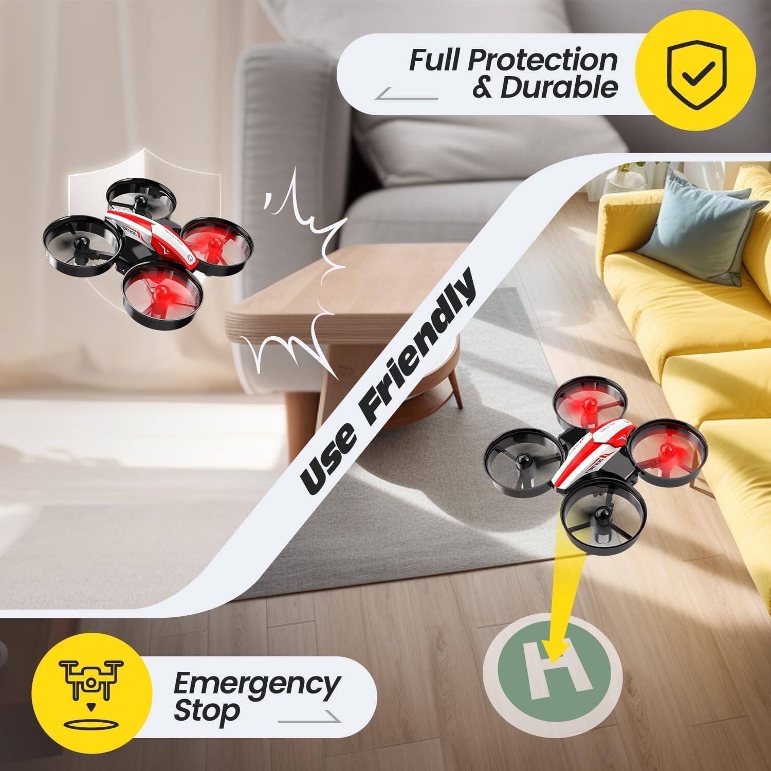 Full Protection & Durable  
Use Friendly  
Emergency Stop