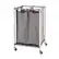 Front. TRINITY - BASICS 2-Bag White Laundry Cart Champagne Poles - Champagne.