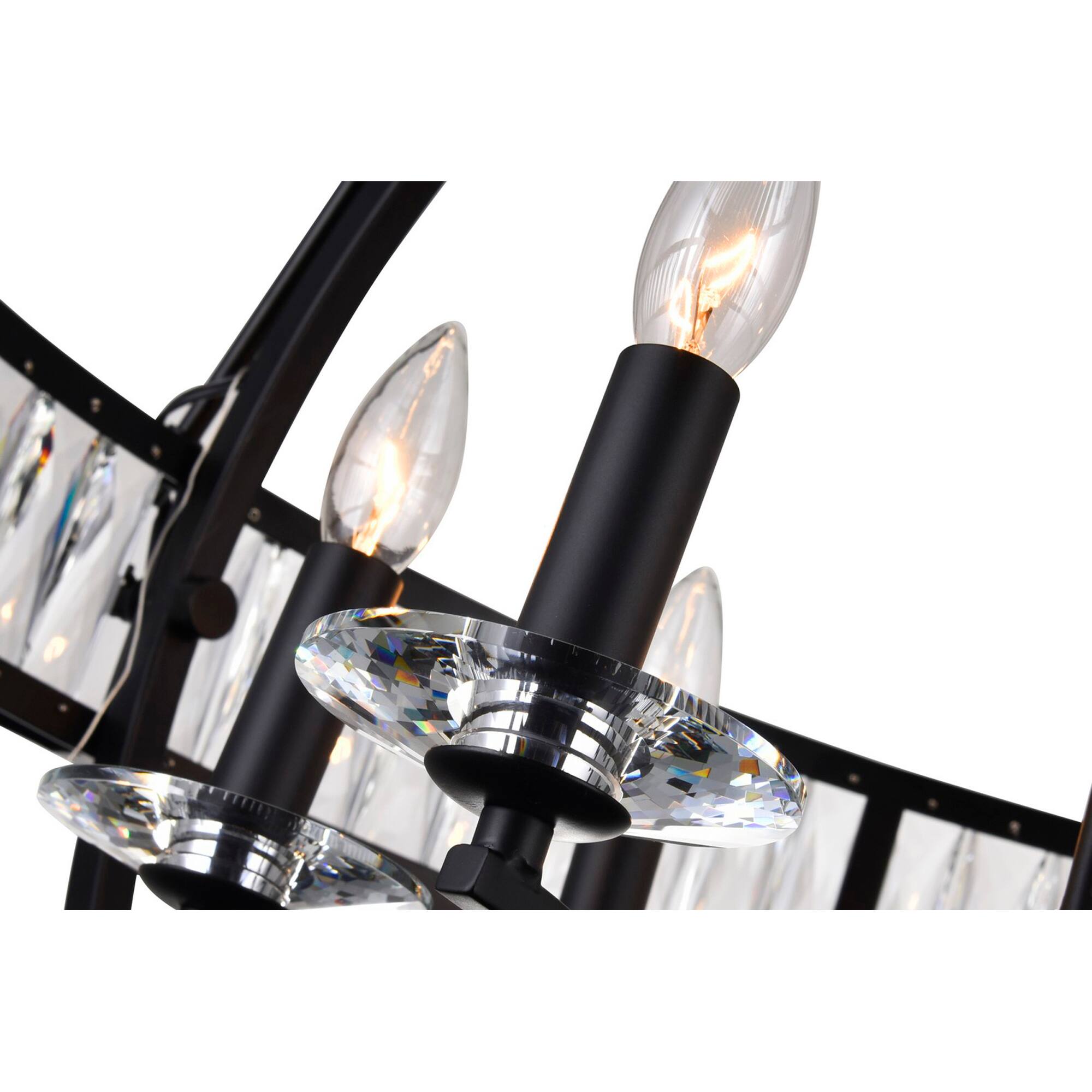 Alt View 1. CWI Lighting - Arkansas 6 Light Chandelier With Black Finish - Black.